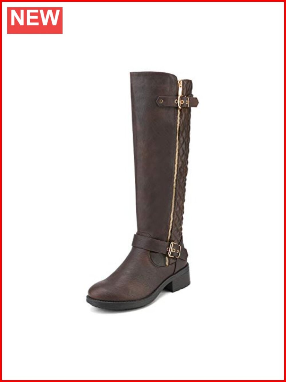 Wide Calf Knee High Riding Boots Faux Leather Faux Fur Lined Tall Boots